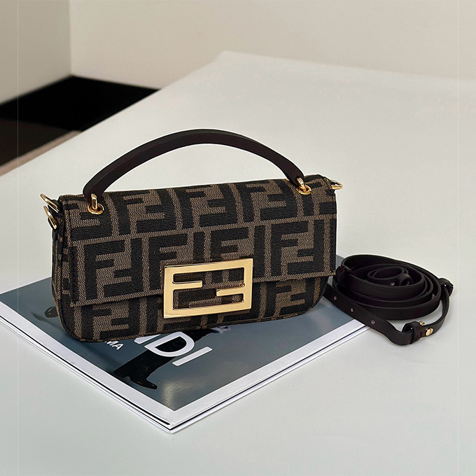 fendi baguette mini embossed ff lambskin crossbody bag